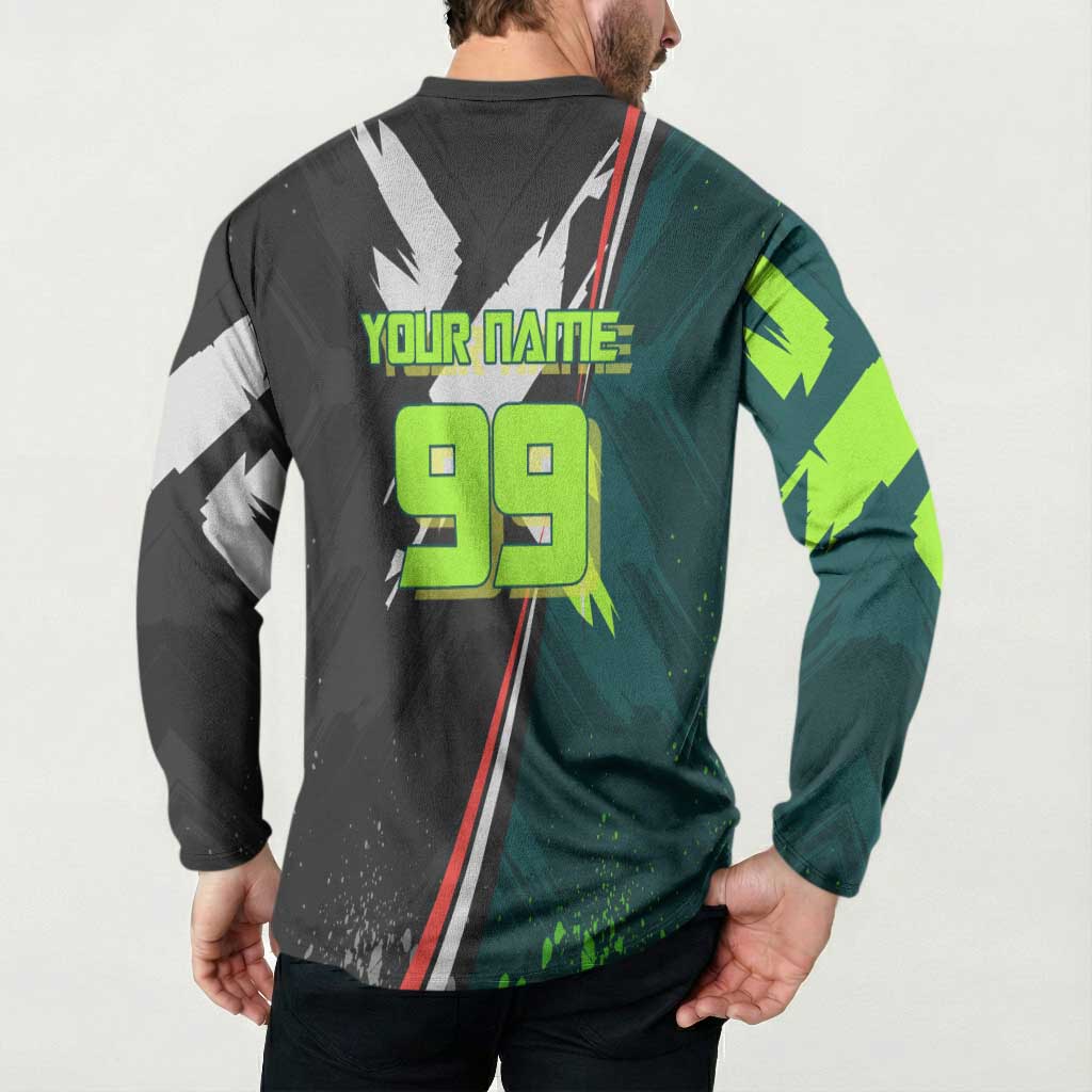 Personalized Kokichi Muta Jujutsu Kaisen Button Sweatshirt Anime Soccer Theme Red Uniform Dynamic Kick Design