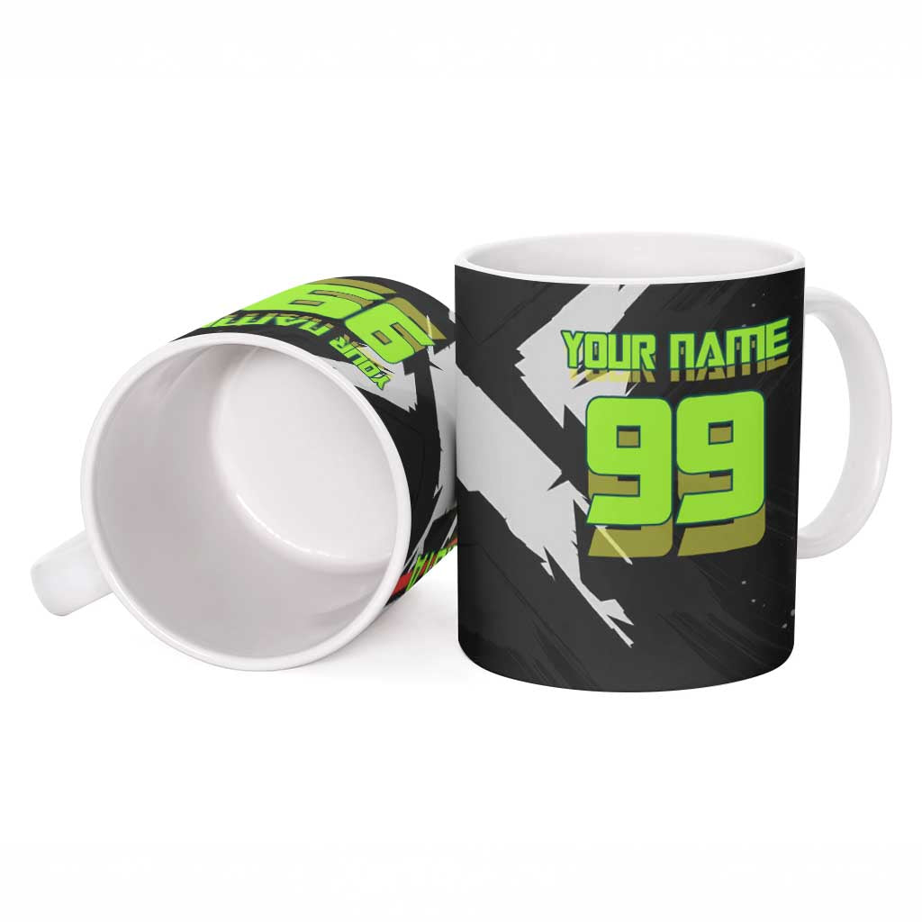 Personalized Kokichi Muta Jujutsu Kaisen Ceramic Mug Anime Soccer Theme Red Uniform Dynamic Kick Design