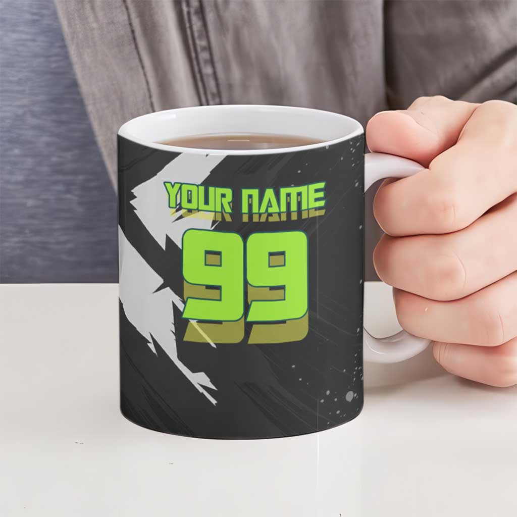 Personalized Kokichi Muta Jujutsu Kaisen Ceramic Mug Anime Soccer Theme Red Uniform Dynamic Kick Design