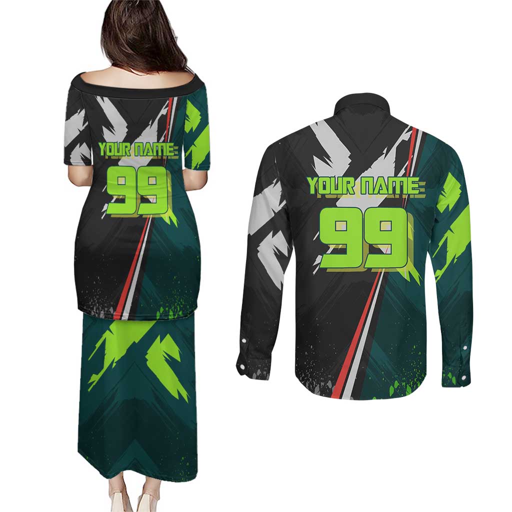 Personalized Kokichi Muta Jujutsu Kaisen Couples Matching Puletasi and Long Sleeve Button Shirt Anime Soccer Theme Red Uniform Dynamic Kick Design