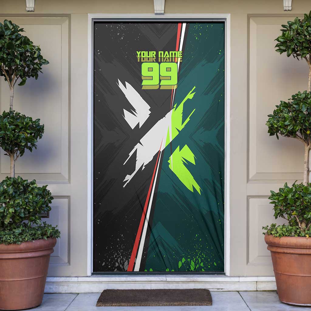 Personalized Kokichi Muta Jujutsu Kaisen Door Cover Anime Soccer Theme Red Uniform Dynamic Kick Design