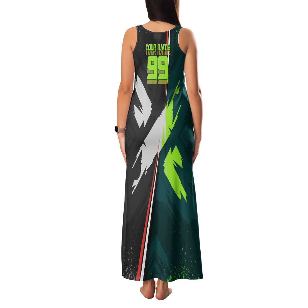 Personalized Kokichi Muta Jujutsu Kaisen Family Matching Tank Maxi Dress and Hawaiian Shirt Anime Soccer Theme Red Uniform Dynamic Kick Design