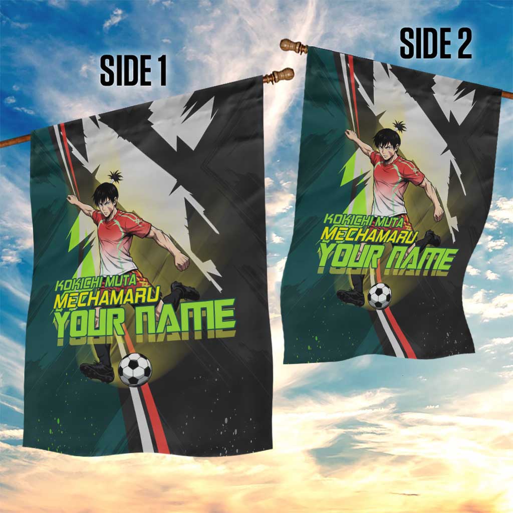 Personalized Kokichi Muta Jujutsu Kaisen Garden Flag Anime Soccer Theme Red Uniform Dynamic Kick Design