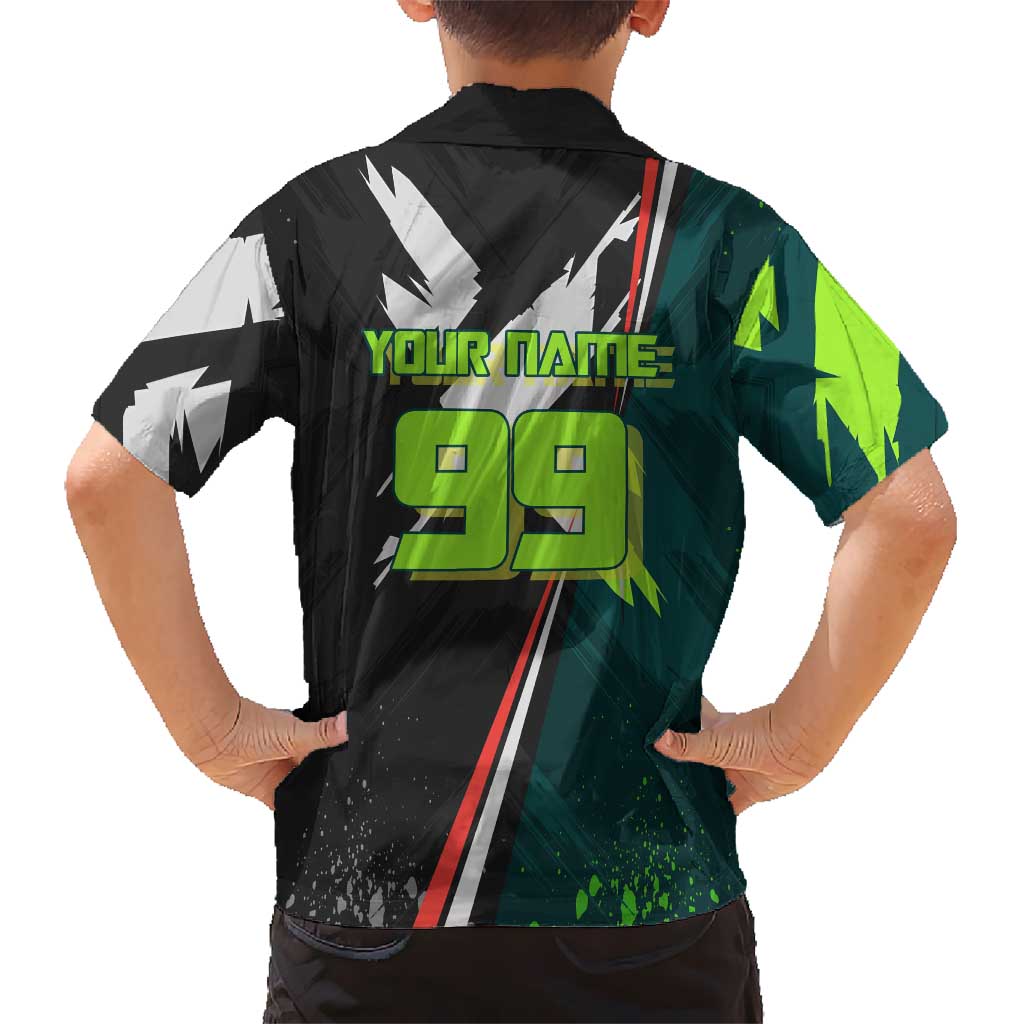 Personalized Kokichi Muta Jujutsu Kaisen Kid Hawaiian Shirt Anime Soccer Theme Red Uniform Dynamic Kick Design