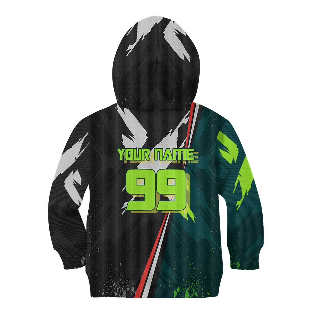 Personalized Kokichi Muta Jujutsu Kaisen Kid Hoodie Anime Soccer Theme Red Uniform Dynamic Kick Design