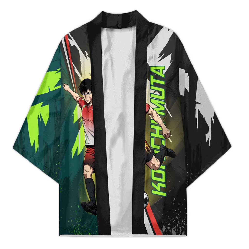 Personalized Kokichi Muta Jujutsu Kaisen Kimono Anime Soccer Theme Red Uniform Dynamic Kick Design