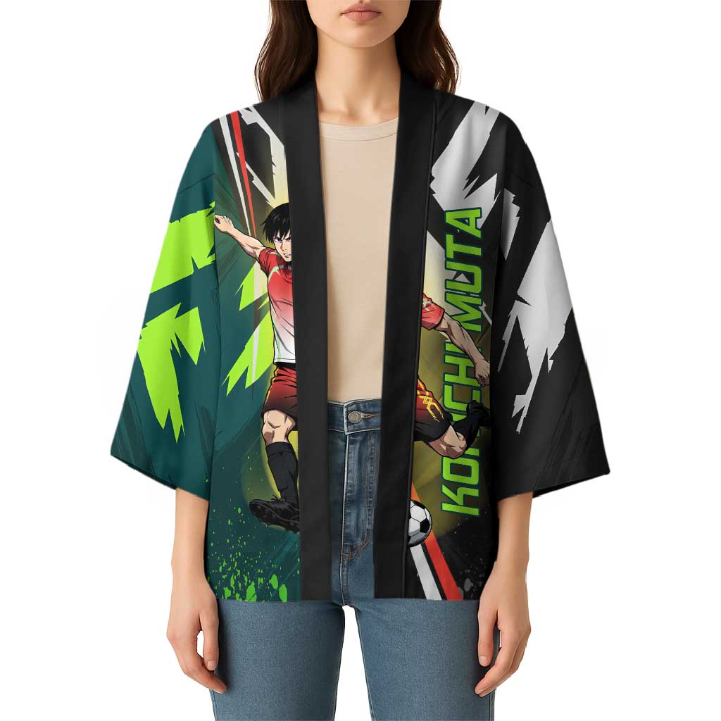 Personalized Kokichi Muta Jujutsu Kaisen Kimono Anime Soccer Theme Red Uniform Dynamic Kick Design