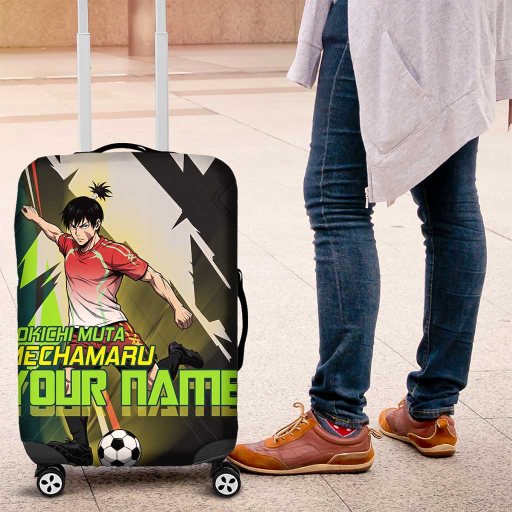 Personalized Kokichi Muta Jujutsu Kaisen Luggage Cover Anime Soccer Theme Red Uniform Dynamic Kick Design