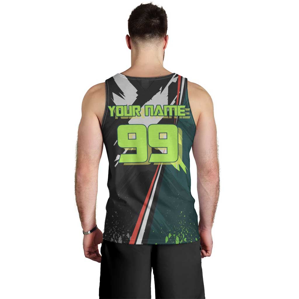 Personalized Kokichi Muta Jujutsu Kaisen Men Tank Top Anime Soccer Theme Red Uniform Dynamic Kick Design