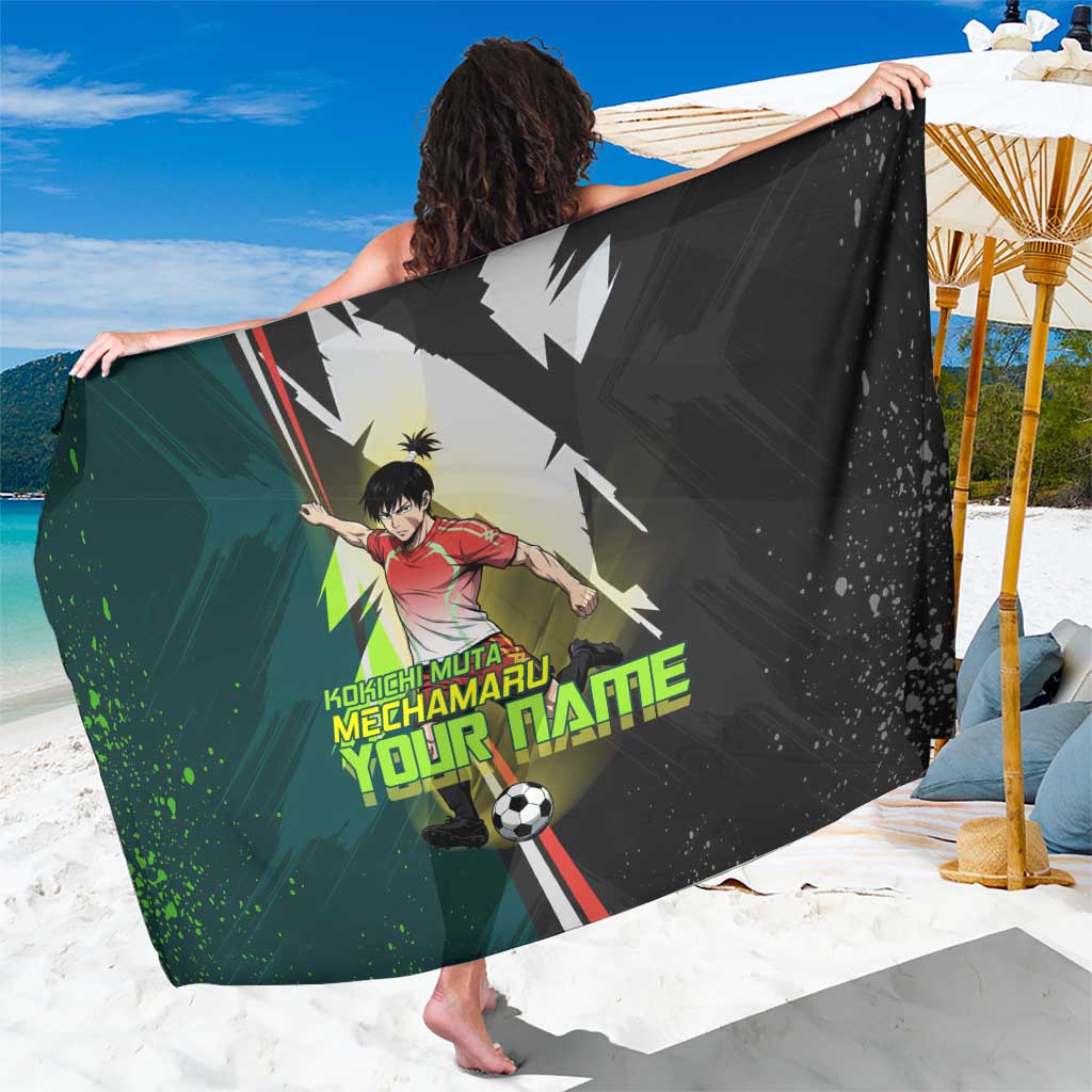 Personalized Kokichi Muta Jujutsu Kaisen Sarong Anime Soccer Theme Red Uniform Dynamic Kick Design