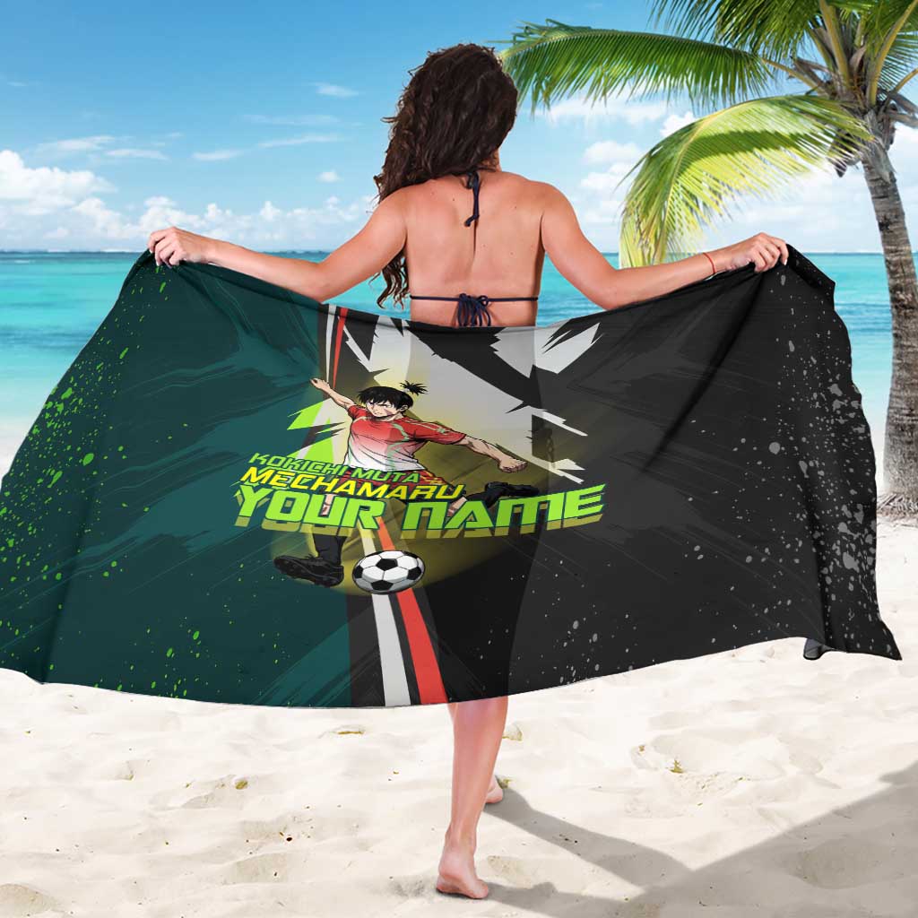 Personalized Kokichi Muta Jujutsu Kaisen Sarong Anime Soccer Theme Red Uniform Dynamic Kick Design