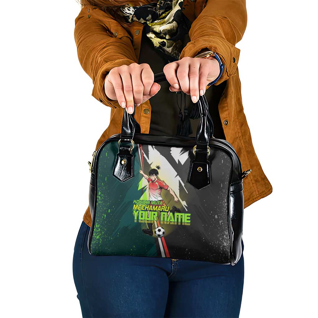 Personalized Kokichi Muta Jujutsu Kaisen Shoulder Handbag Anime Soccer Theme Red Uniform Dynamic Kick Design