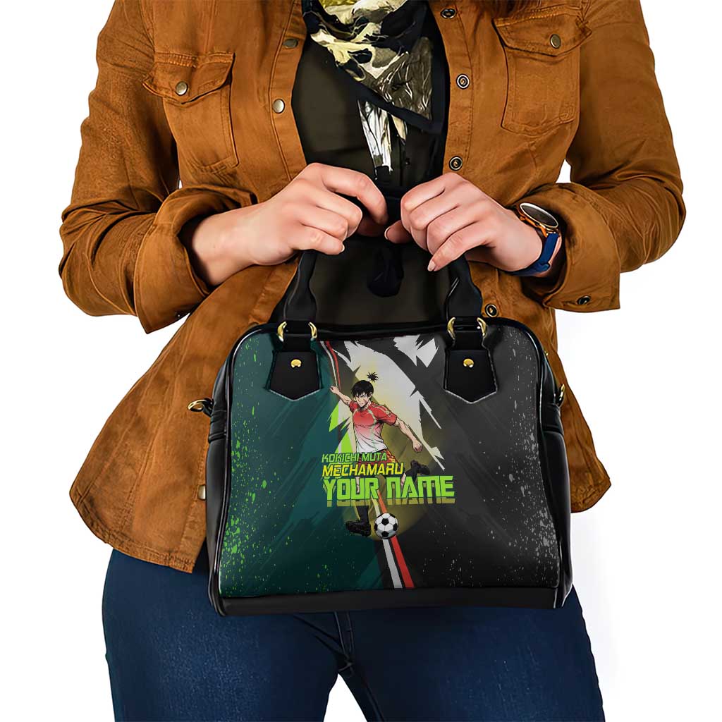 Personalized Kokichi Muta Jujutsu Kaisen Shoulder Handbag Anime Soccer Theme Red Uniform Dynamic Kick Design