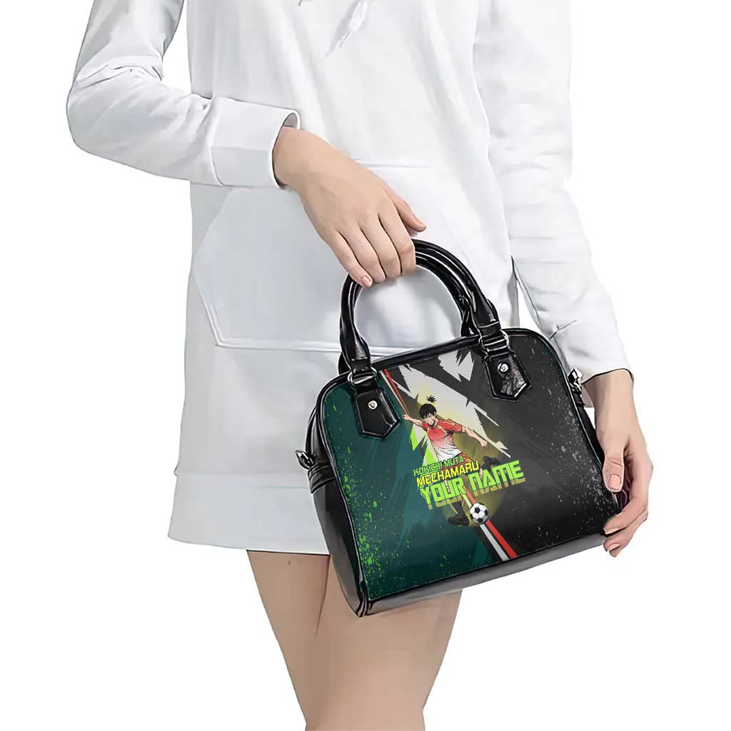 Personalized Kokichi Muta Jujutsu Kaisen Shoulder Handbag Anime Soccer Theme Red Uniform Dynamic Kick Design