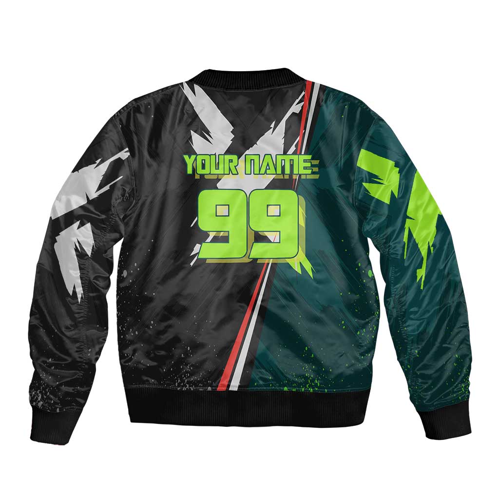 Personalized Kokichi Muta Jujutsu Kaisen Sleeve Zip Bomber Jacket Anime Soccer Theme Red Uniform Dynamic Kick Design