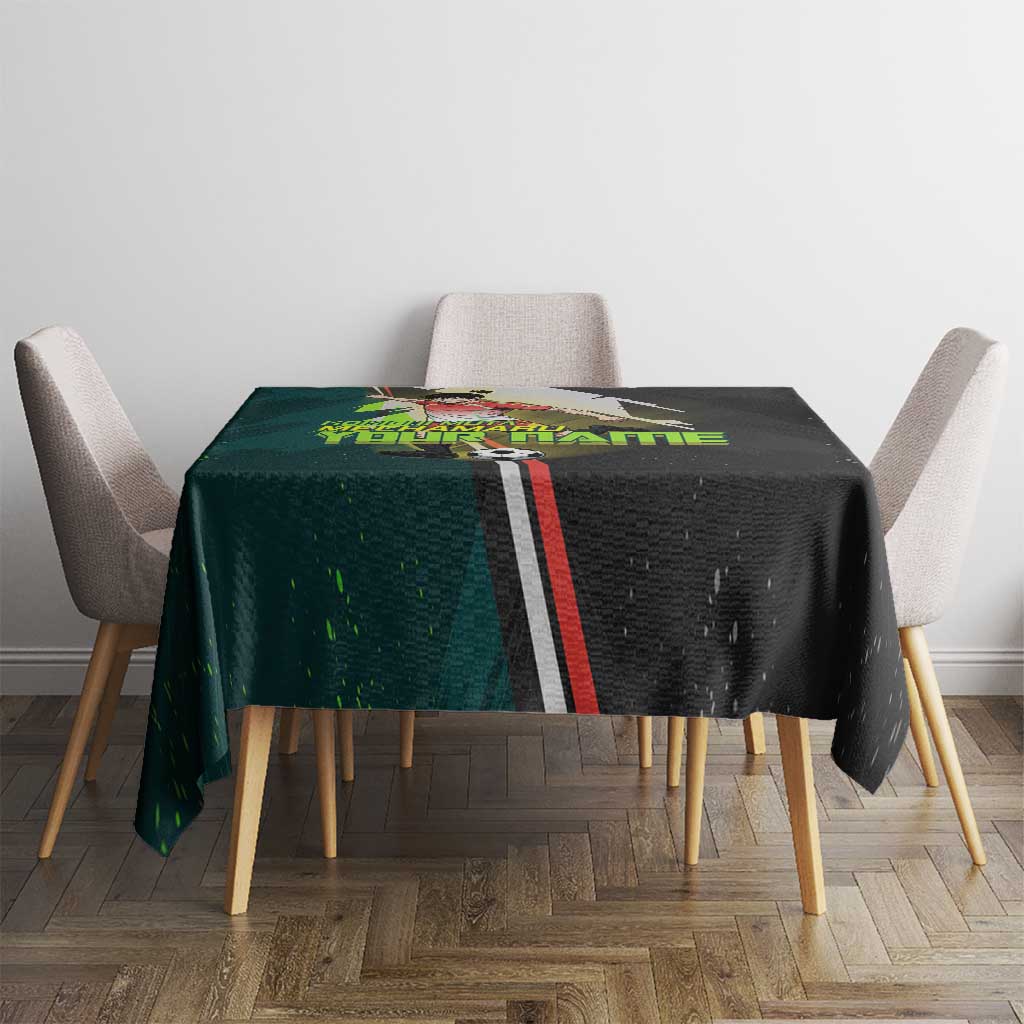 Personalized Kokichi Muta Jujutsu Kaisen Tablecloth Anime Soccer Theme Red Uniform Dynamic Kick Design