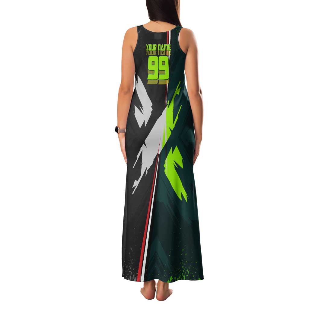 Personalized Kokichi Muta Jujutsu Kaisen Tank Maxi Dress Anime Soccer Theme Red Uniform Dynamic Kick Design