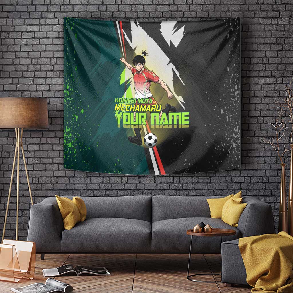 Personalized Kokichi Muta Jujutsu Kaisen Tapestry Anime Soccer Theme Red Uniform Dynamic Kick Design