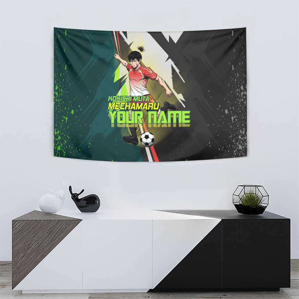 Personalized Kokichi Muta Jujutsu Kaisen Tapestry Anime Soccer Theme Red Uniform Dynamic Kick Design
