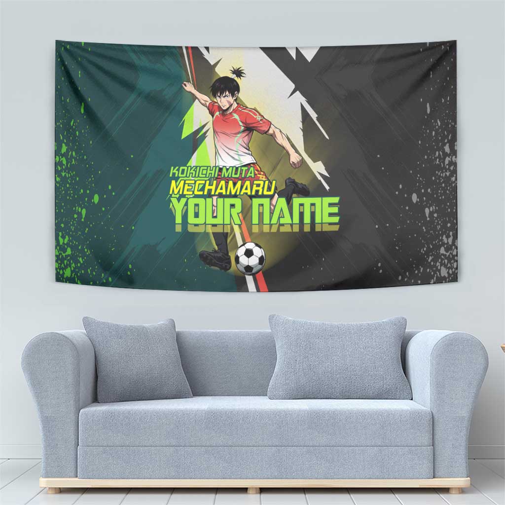 Personalized Kokichi Muta Jujutsu Kaisen Tapestry Anime Soccer Theme Red Uniform Dynamic Kick Design