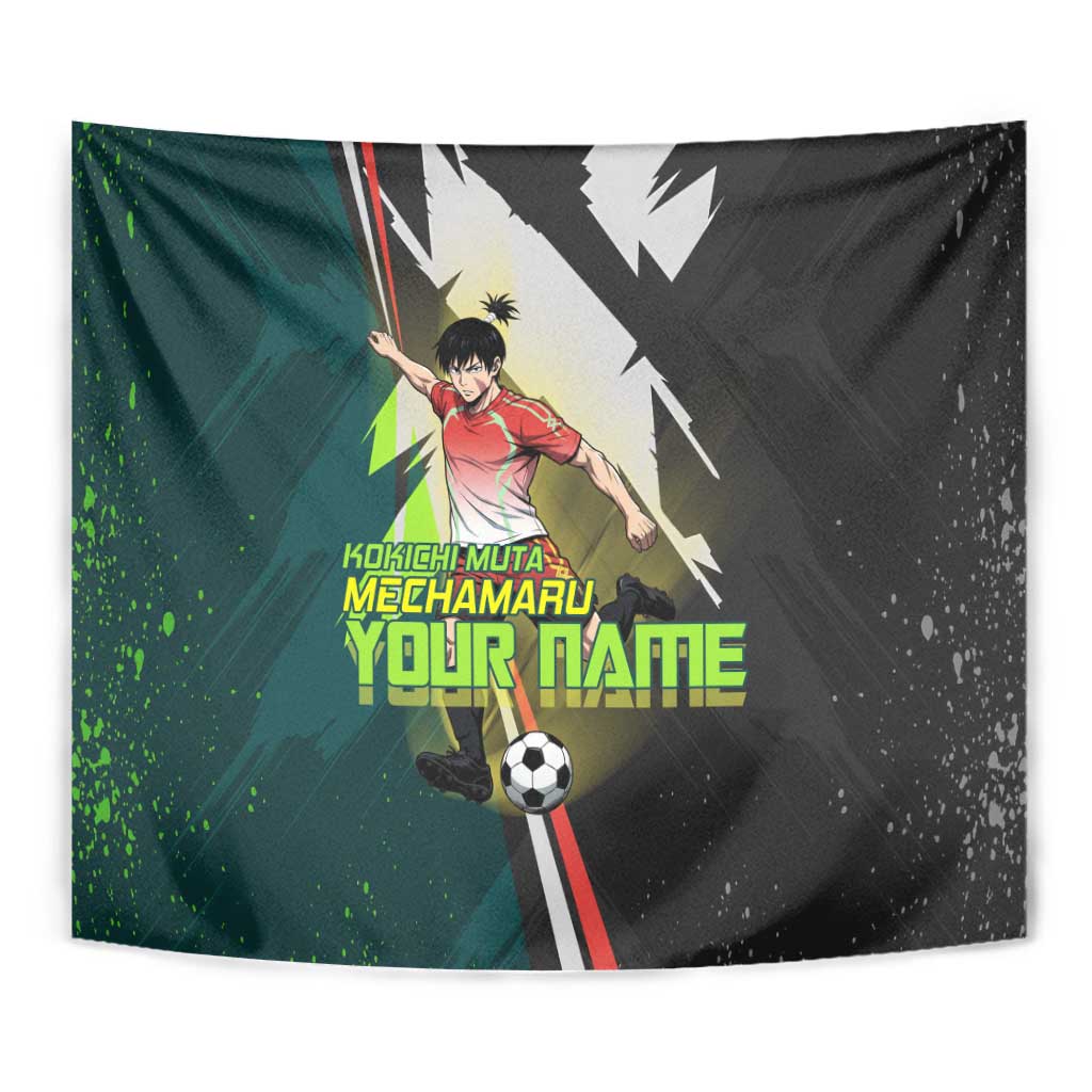 Personalized Kokichi Muta Jujutsu Kaisen Tapestry Anime Soccer Theme Red Uniform Dynamic Kick Design