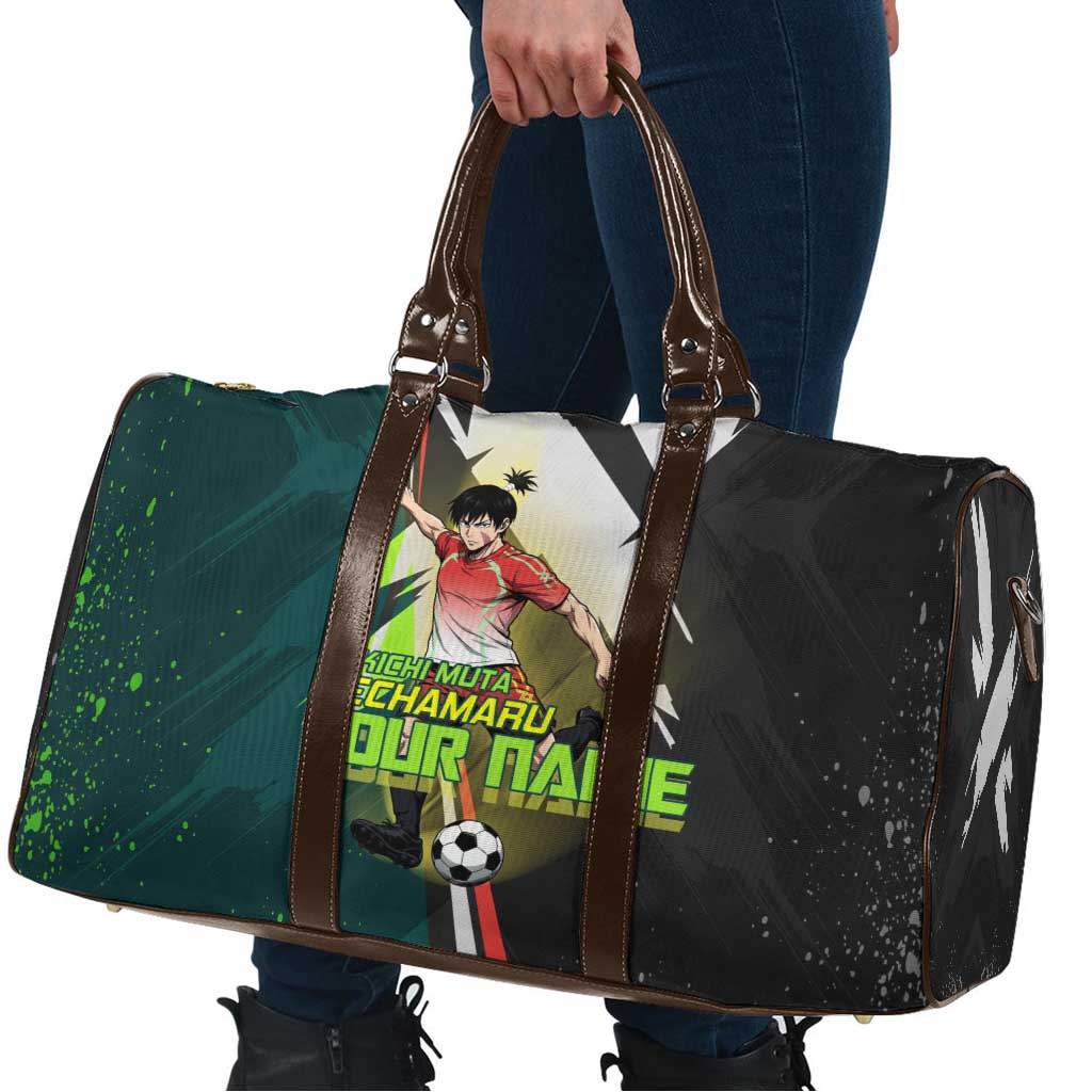 Personalized Kokichi Muta Jujutsu Kaisen Travel Bag Anime Soccer Theme Red Uniform Dynamic Kick Design