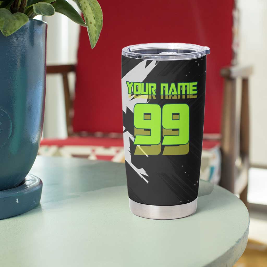 Personalized Kokichi Muta Jujutsu Kaisen Tumbler Cup Anime Soccer Theme Red Uniform Dynamic Kick Design
