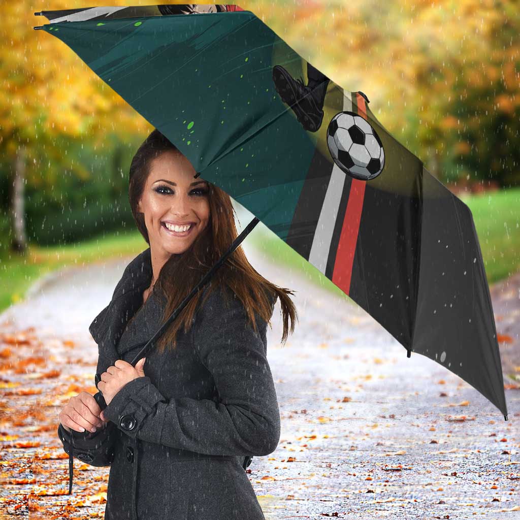 Personalized Kokichi Muta Jujutsu Kaisen Umbrella Anime Soccer Theme Red Uniform Dynamic Kick Design