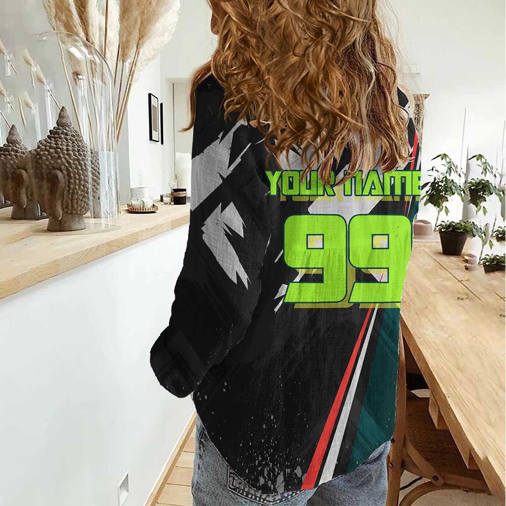 Personalized Kokichi Muta Jujutsu Kaisen Women Casual Shirt Anime Soccer Theme Red Uniform Dynamic Kick Design
