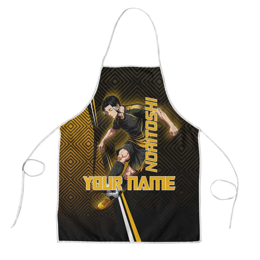 Personalized Noritoshi Kamo Jujutsu Kaisen Apron Anime Soccer Theme with Yellow Geometric Design
