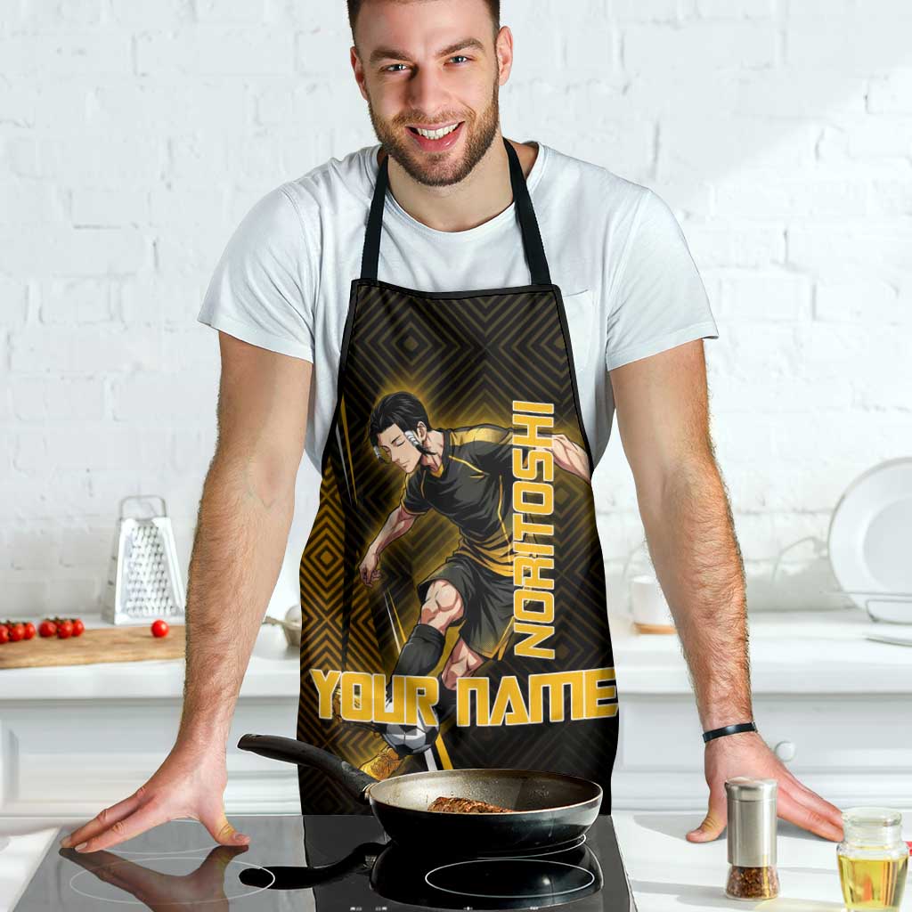Personalized Noritoshi Kamo Jujutsu Kaisen Apron Anime Soccer Theme with Yellow Geometric Design