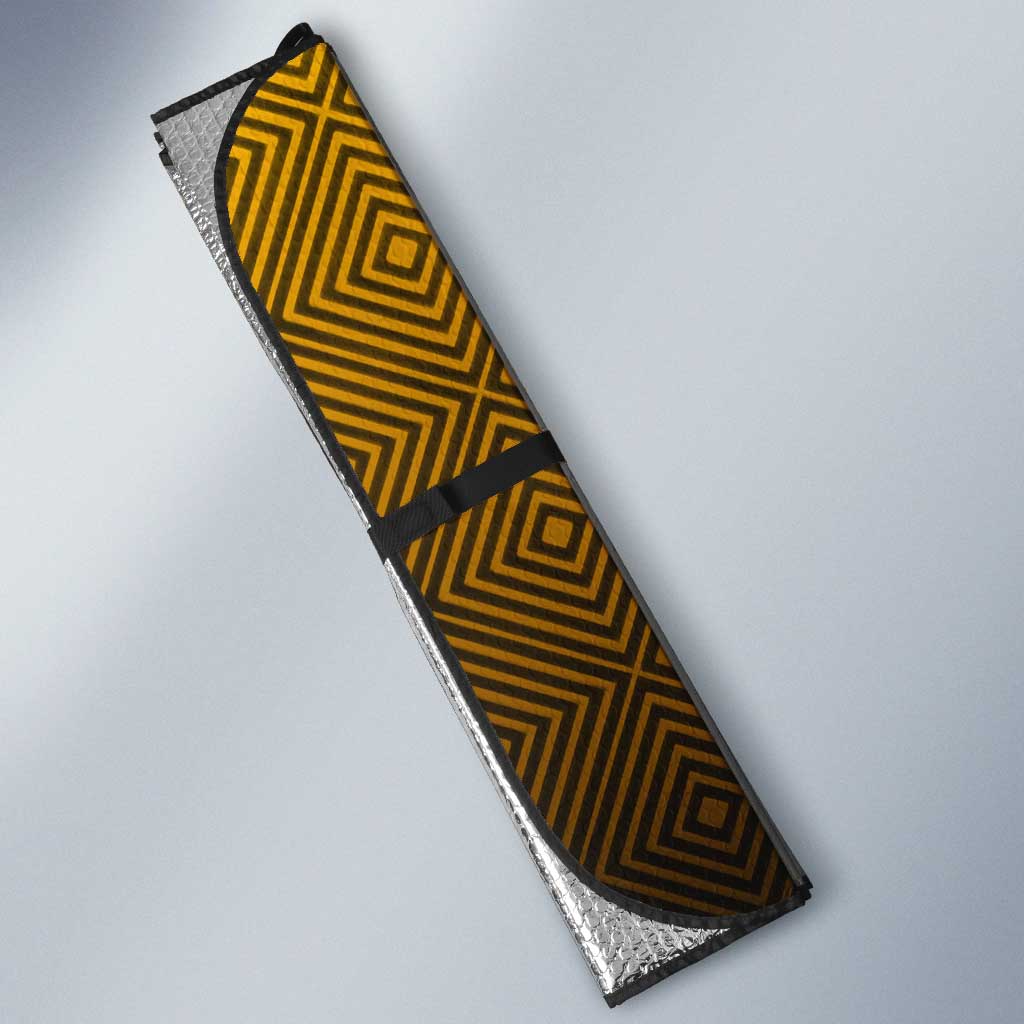Personalized Noritoshi Kamo Jujutsu Kaisen Auto Sun Shade Anime Soccer Theme with Yellow Geometric Design