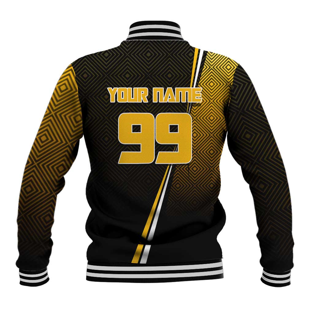 Personalized Noritoshi Kamo Jujutsu Kaisen Baseball Jacket Anime Soccer Theme with Yellow Geometric Design
