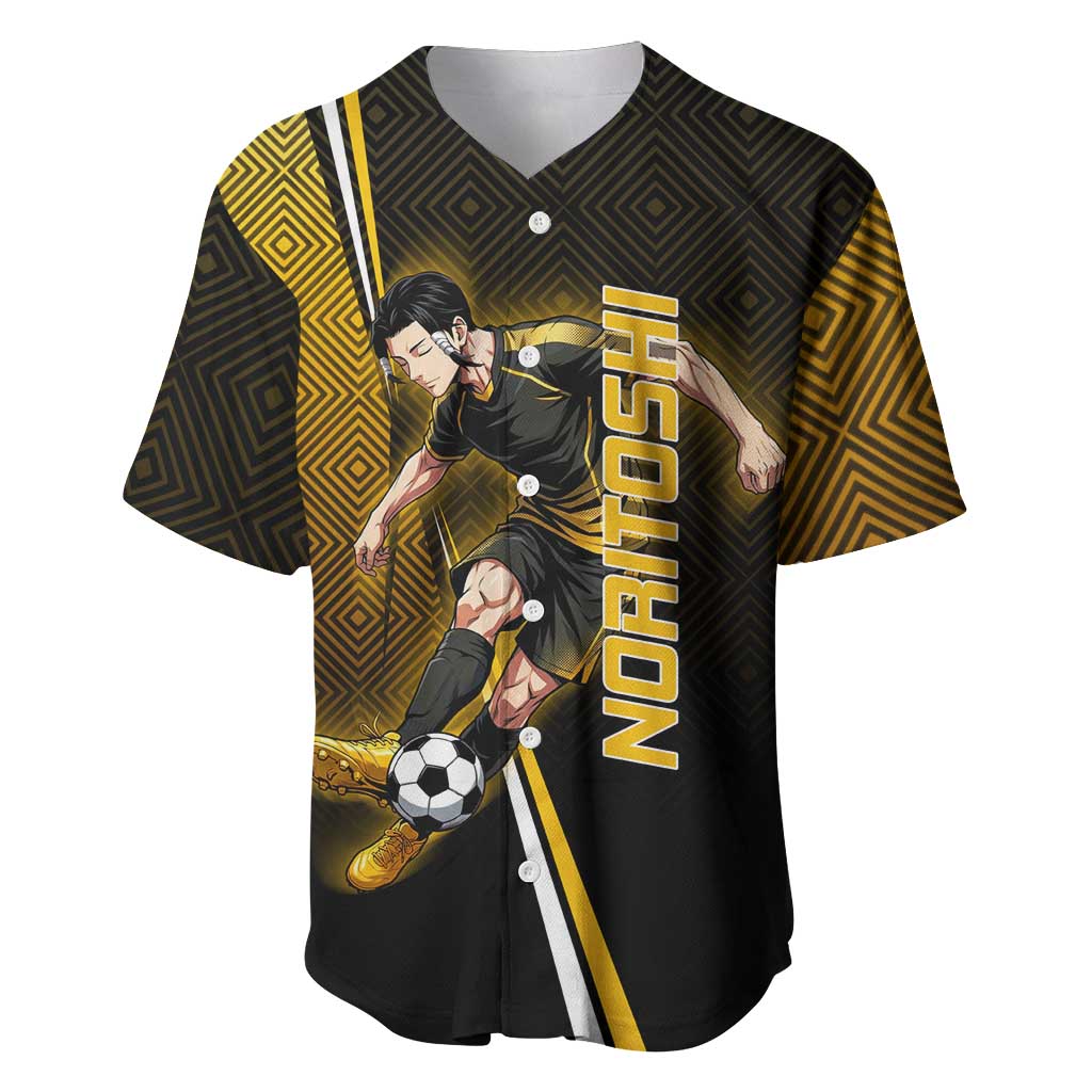 Personalized Noritoshi Kamo Jujutsu Kaisen Baseball Jersey Anime Soccer Theme with Yellow Geometric Design