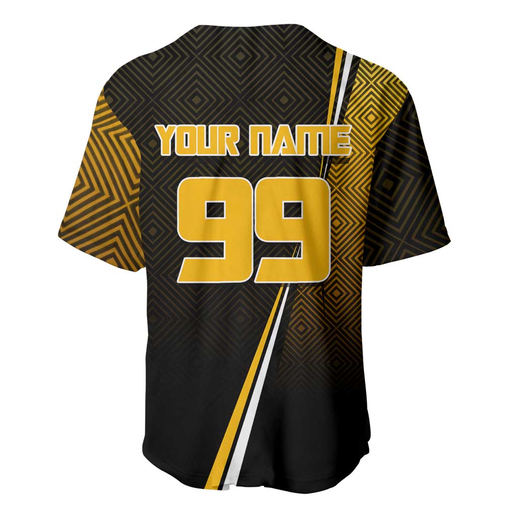 Personalized Noritoshi Kamo Jujutsu Kaisen Baseball Jersey Anime Soccer Theme with Yellow Geometric Design