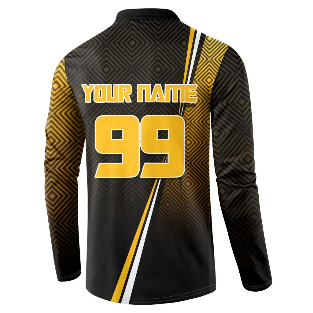 Personalized Noritoshi Kamo Jujutsu Kaisen Button Sweatshirt Anime Soccer Theme with Yellow Geometric Design