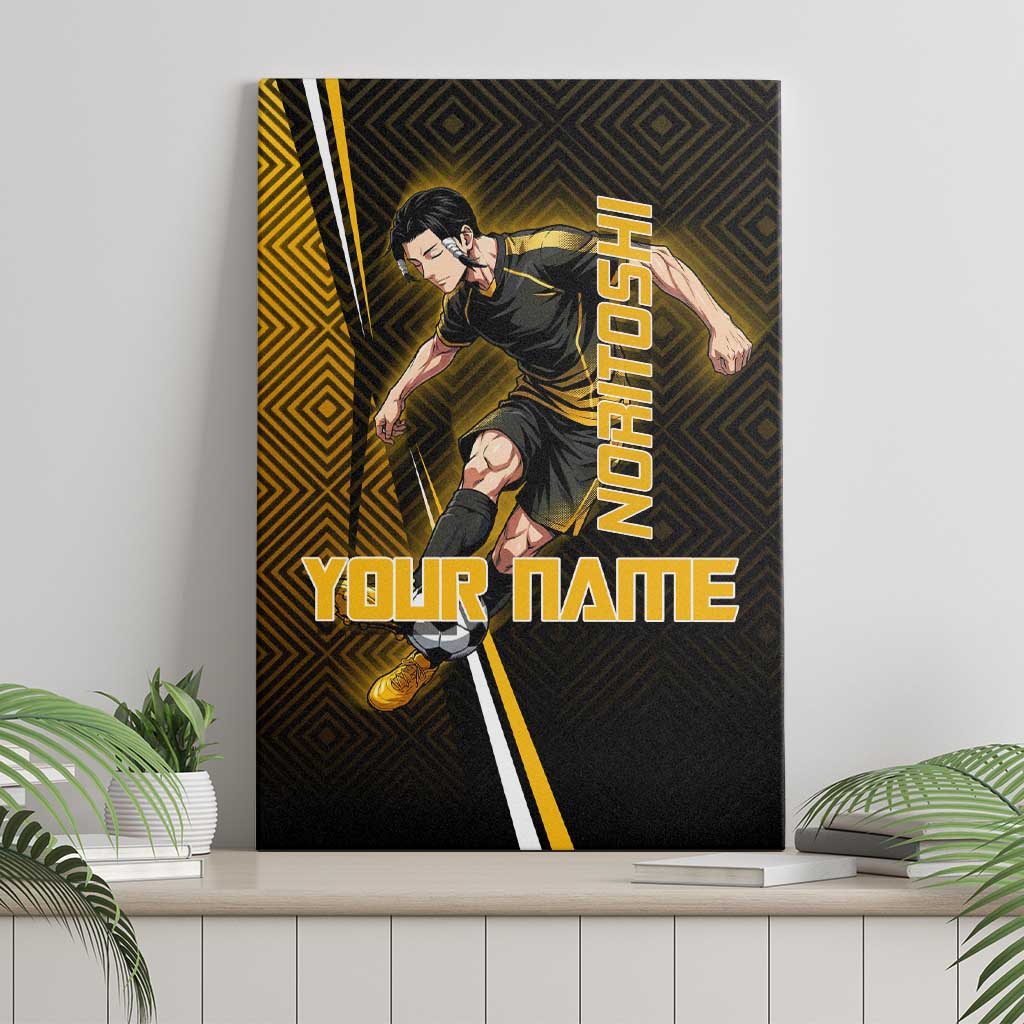 Personalized Noritoshi Kamo Jujutsu Kaisen Canvas Wall Art Anime Soccer Theme with Yellow Geometric Design