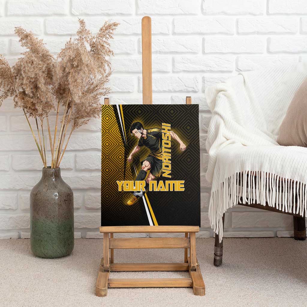 Personalized Noritoshi Kamo Jujutsu Kaisen Canvas Wall Art Anime Soccer Theme with Yellow Geometric Design