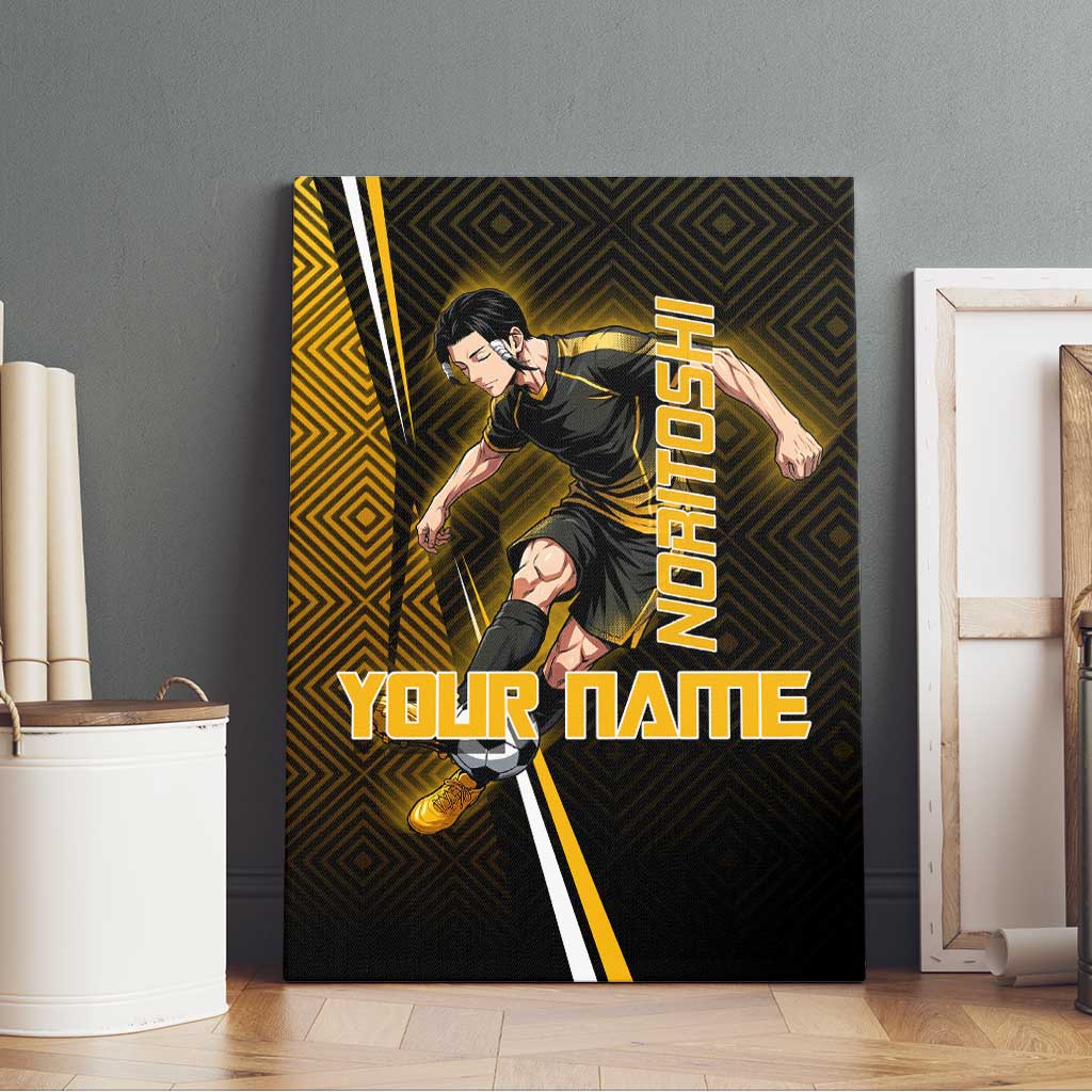 Personalized Noritoshi Kamo Jujutsu Kaisen Canvas Wall Art Anime Soccer Theme with Yellow Geometric Design