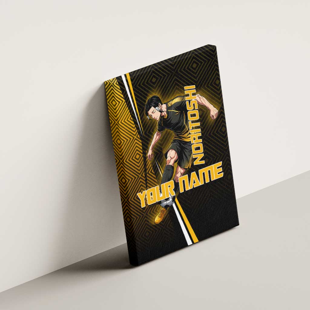 Personalized Noritoshi Kamo Jujutsu Kaisen Canvas Wall Art Anime Soccer Theme with Yellow Geometric Design