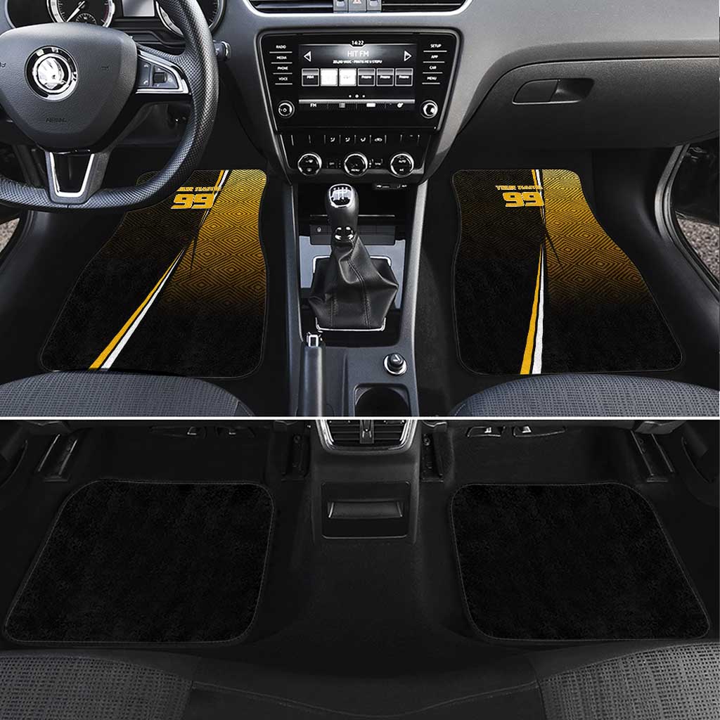Personalized Noritoshi Kamo Jujutsu Kaisen Car Mats Anime Soccer Theme with Yellow Geometric Design