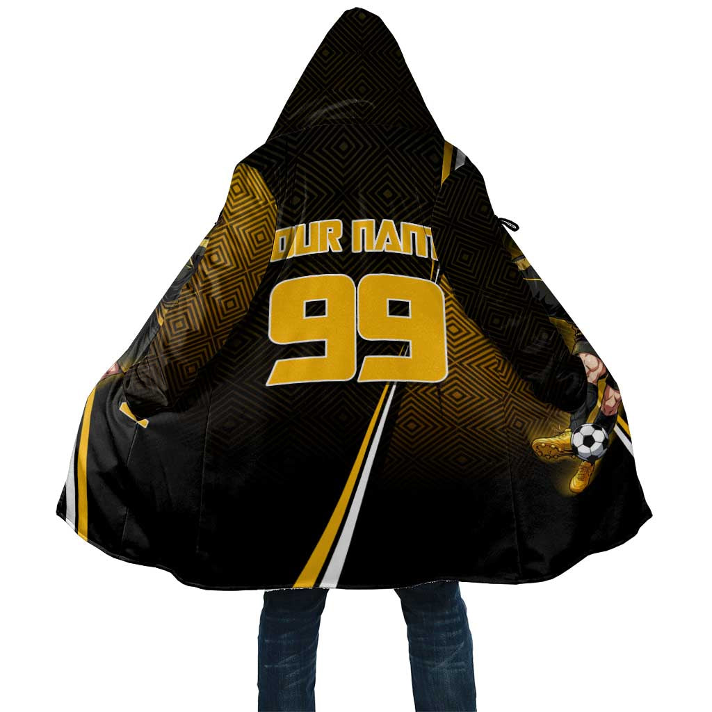 Personalized Noritoshi Kamo Jujutsu Kaisen Cloak Anime Soccer Theme with Yellow Geometric Design