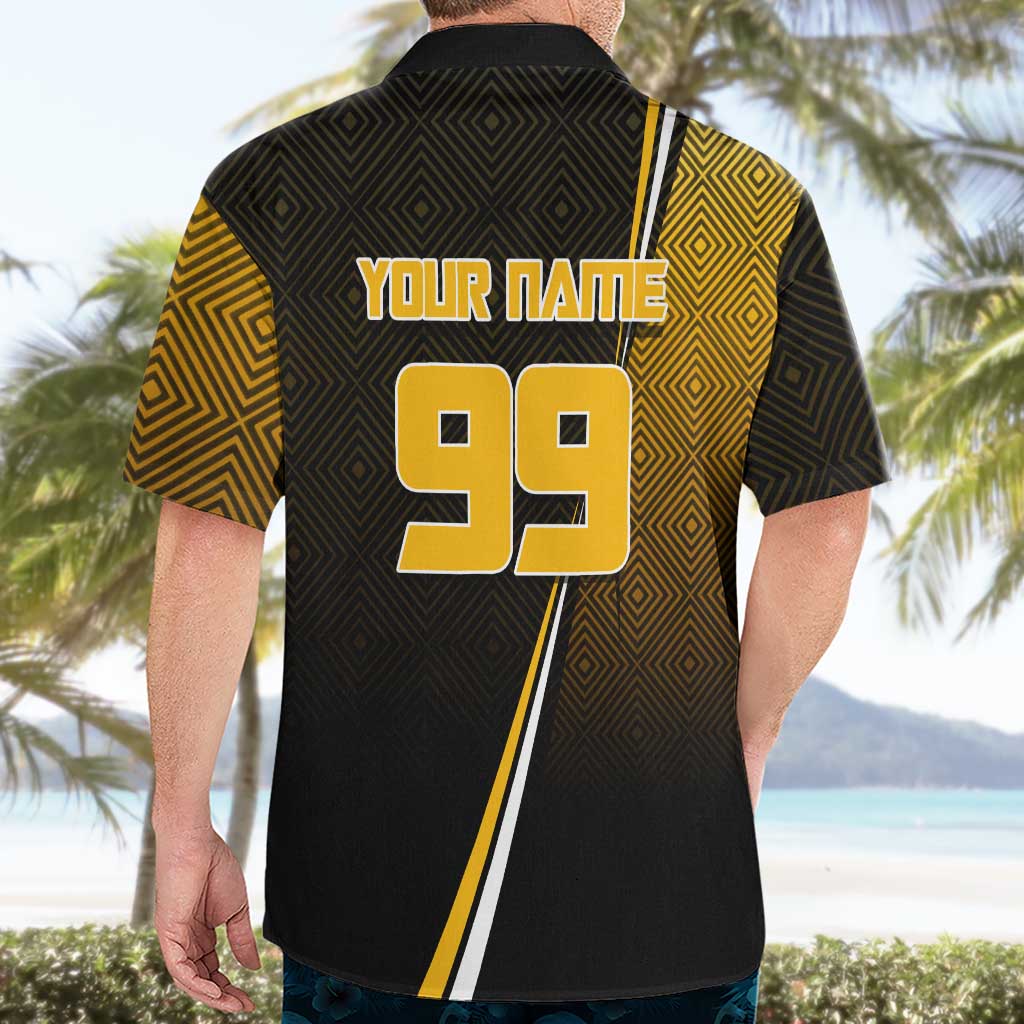 Personalized Noritoshi Kamo Jujutsu Kaisen Hawaiian Shirt Anime Soccer Theme with Yellow Geometric Design