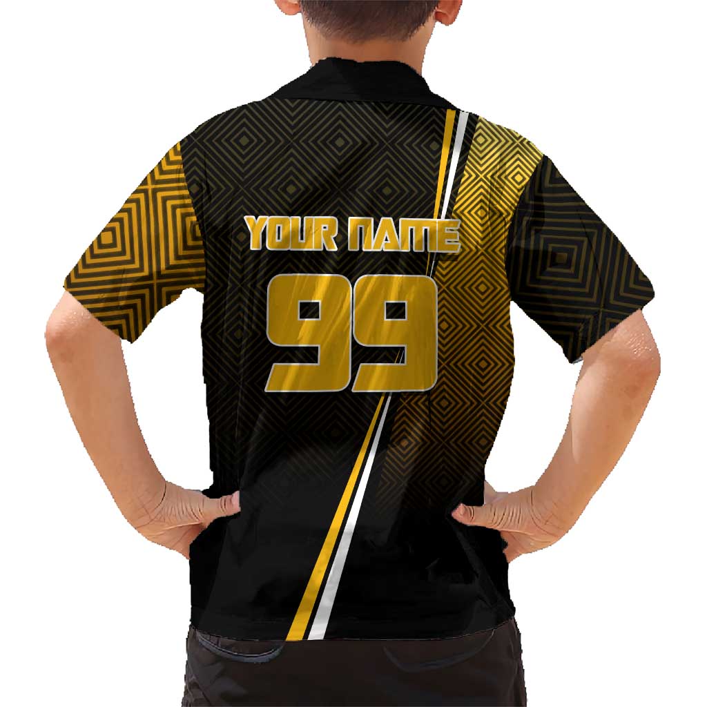 Personalized Noritoshi Kamo Jujutsu Kaisen Hawaiian Shirt Anime Soccer Theme with Yellow Geometric Design