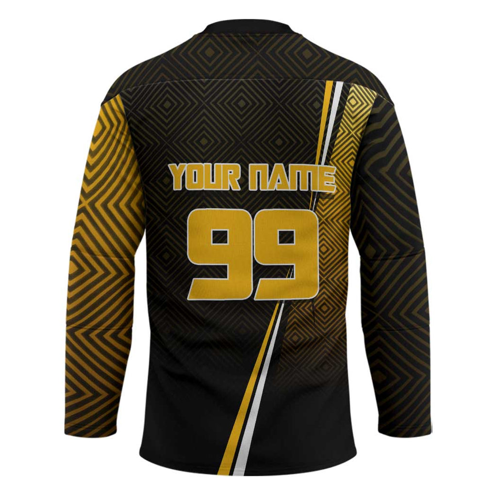 Personalized Noritoshi Kamo Jujutsu Kaisen Hockey Jersey Anime Soccer Theme with Yellow Geometric Design
