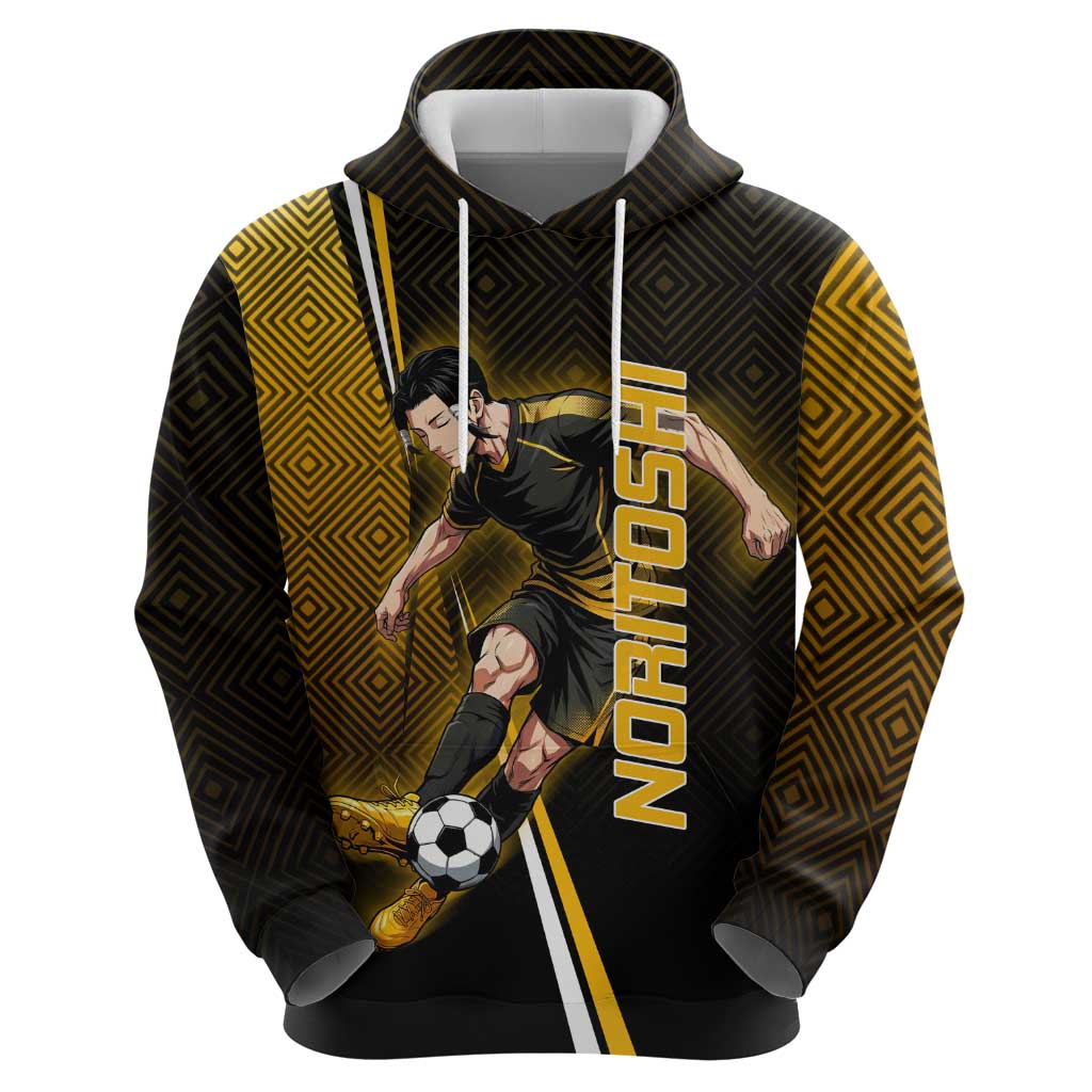 Personalized Noritoshi Kamo Jujutsu Kaisen Hoodie Anime Soccer Theme with Yellow Geometric Design