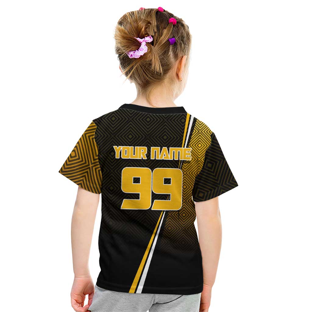 Personalized Noritoshi Kamo Jujutsu Kaisen Kid T Shirt Anime Soccer Theme with Yellow Geometric Design