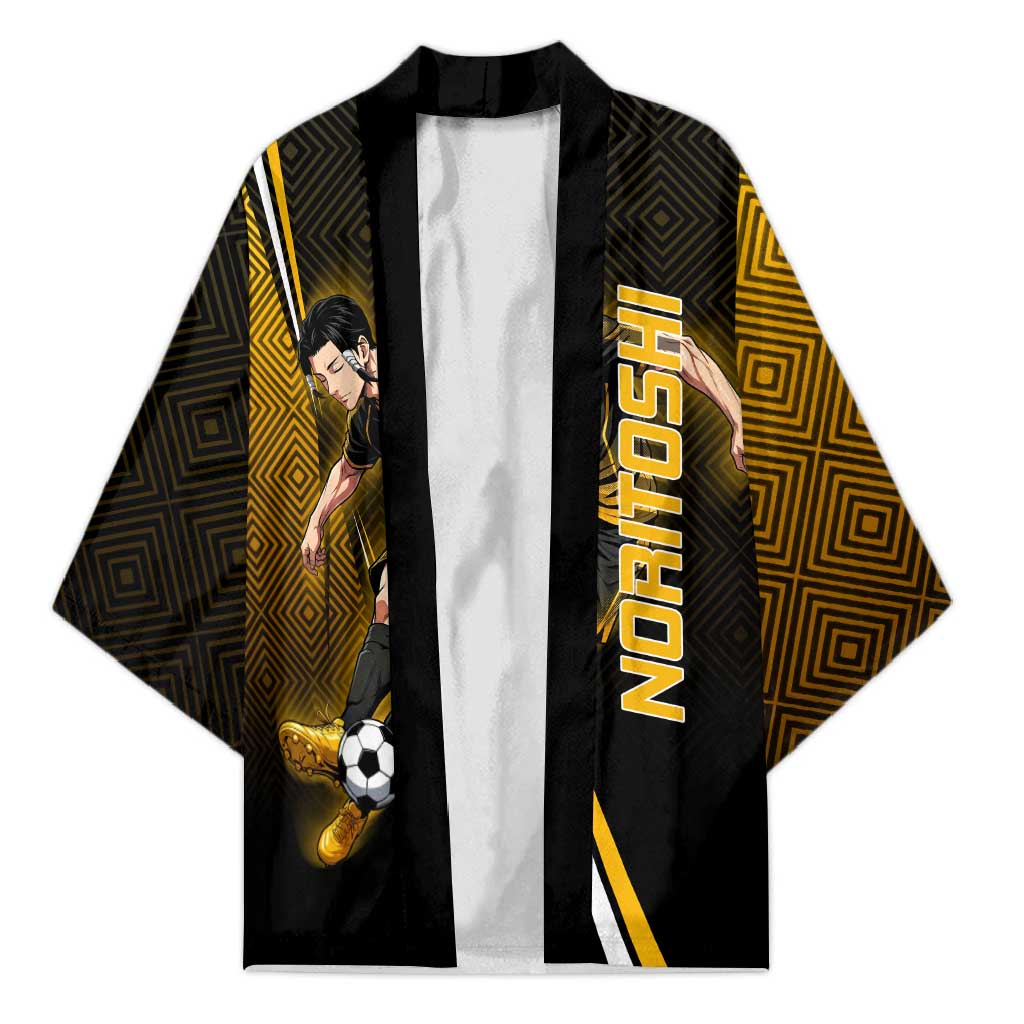 Personalized Noritoshi Kamo Jujutsu Kaisen Kimono Anime Soccer Theme with Yellow Geometric Design