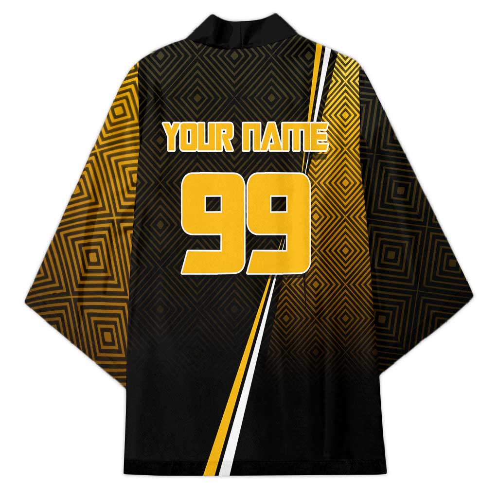 Personalized Noritoshi Kamo Jujutsu Kaisen Kimono Anime Soccer Theme with Yellow Geometric Design