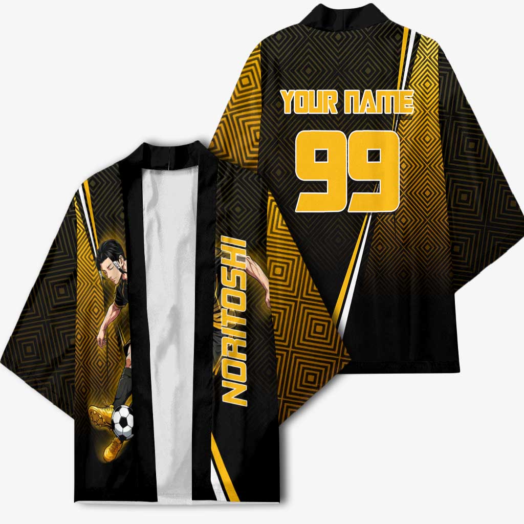 Personalized Noritoshi Kamo Jujutsu Kaisen Kimono Anime Soccer Theme with Yellow Geometric Design